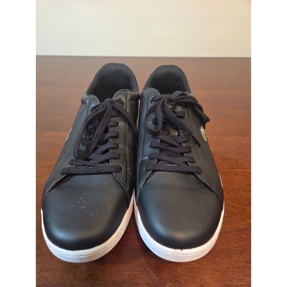 Lacoste Carraby EVO Mens Sneakers Black Size 12 Leather